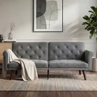 Odikalo 2-Sitzer Schlafsofa Sofas wohnzimmer mit Schlaffunktion & Faltfunktion, 2-in-1 Schlafsofa Multifunktionales Klappsofa mit Verstellbarer Lehne Umbaubares Sofa für Wohnzimmer & Schlafzimmer