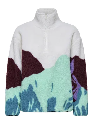 ONLY - ONLASPEN L/S O-NECK TEDDY SWT Cloud Dancer - Gr. - L