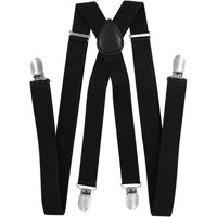 axy Hosenträger Herren Hosenträger 4 Stabile Clips X-Form 2,5cm Breit verstellbar und elastisch 120cm Lang