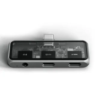 Satechi USB-C PD Mobile XR Hub & 3.5mm Audio space grey