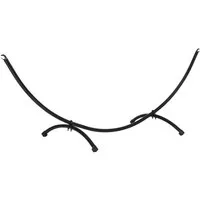Outsunny Hängemattengestell Outdoor Hängesessel Gestell aus Stahl bis 120 kg, (Hängemattenständer mit Zugseil, 1-St., Hängematte), Schwarz, 300 x 90 x100 cm