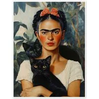 Posterlounge Wandbild Frida und Katzen, Dikhotomy, erhältlich als Poster, Leinwandbild, Wandsticker oder Acrylglasbild