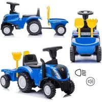 COIL Rutscherauto Kindertraktor, New Holland Traktor,Traktor mit Anhänger,ab 12 Monaten, Licht- und Soundfunktionen