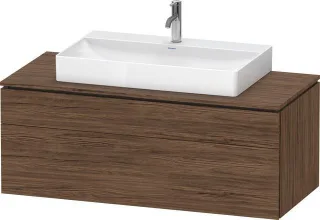 Duravit L-Cube Konsolenwaschtischunterbau wandhängend Nussbaum dunkel Matt 1220x550x482 mm - LC48820 LC4882021210000