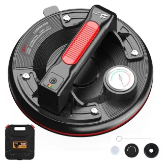 Heavy Duty Lithium Powered Pump-Style Suction Cup with Imported Rubber Design 220kg High Suction Power Built-in 900mAh 3