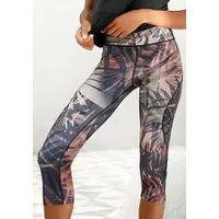 LASCANA ACTIVE Caprileggings Tropical mit abstraktem Palmenprint