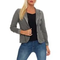 malito more than fashion Jackenblazer malito Damen Blazer im Washed Style, Sakko im Basic Look, Kurzjacke Blazer in Used-Look Optik