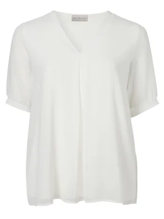 Via Appia - Bluse V-Ausschnitt 1/2 Arm ecru - Gr. - 38