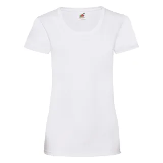Fruit Of The Loom Lady-Fit Damen T-Shirt (Weiß)