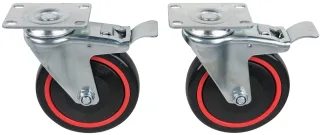 KS Tools RACINGline Lenkrollensatz, mit Roll- und Drehbremse, inkl. Schrauben - 826.9505