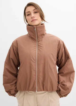 bonprix Wasserabweisender Blouson Bubble-Saum, braun, Gr.36, Blouson mit Bubble-Saum, wasserabweisend