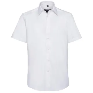 Russell Collection - Hemd Pflegeleicht für Herren kurzärmlig (Weiß)