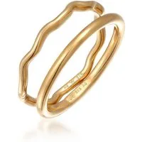 Elli Ring-Set Stapelringe 2er Set Bandringe 925 Silber