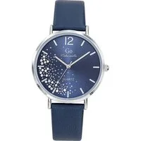 Girl Only Quarzuhr Girl Only Damenuhr Leder blau, (Analoguhr), Damenuhr GO blau, mittel (ca. 36mm) Lederarmband, Elegant-Style