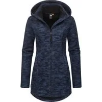 Ragwear Longstrickjacke Leysha Melange Sportliche Kapuzenjacke in melierter Strick-Optik