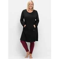 Sheego Jerseykleid Sweatkleid Langarm