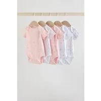 Next T-Shirt-Body Kurzärmelige Babybodys im 5er-Pack (5-tlg)