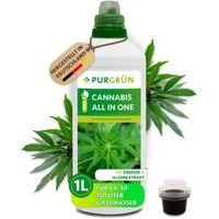 Purgrün Pflanzendünger Bio Cannabis Dünger, NPK 4+1+7, Algenextrakt, 1 Liter, Flüssigdünger, 1-St., 1 Liter
