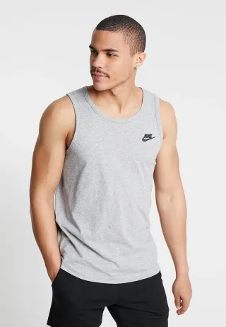 Nike Herren Athletic Gym Casual Vest Tank Top in Grau