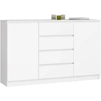 Raumhirsch Furniture Kommode mit 4 Schubladen, zwei Schranktüren, 160 cm breit Holz Schrank, (viele Farbvarianten - Maße: 160 x 99 x 40 cm) - Hochwertig & stabil