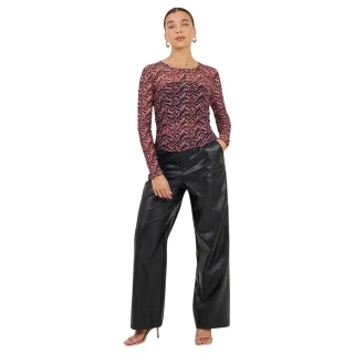 Brave Soul - Oberteil für Damen, Netzmaterial, Schmal (Pink/Marine)