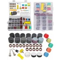 FOUORTUNATE-BEE Polierpad 268 tlg. Schleifset 1 Zoll für Dremel, Nass- & Trockenschliff, Schleifhülsen Set mit Schleifpapier für Dremel, vielseitig