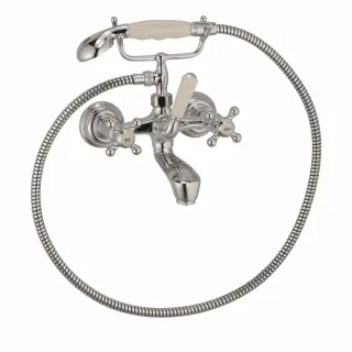 Kludi Wannenfüllbatterie-Armatur Adlon Brausegarnitur chrom 514410520
