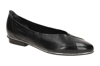 Everybody 23507C2399 VE001 Schwarz Echtleder Slipper mit Blockabsatz