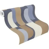 Rasch Vliestapete Rasch Vliestapete Paraiso Muster Grafik blau beige