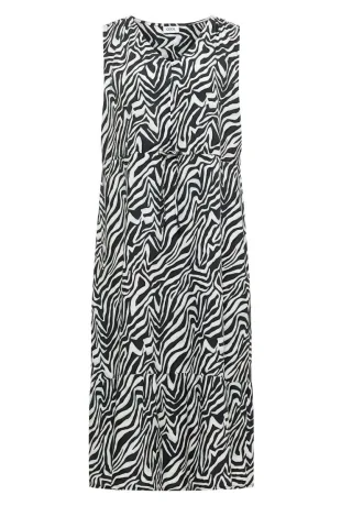 Cecil - Midikleid mit Animalprint grün - Gr. - XXL