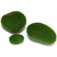 Kunstgras Künstliche MOOSSTEINE 3 Stück ca 4,5cm 8cm 9,5cm Dekosteine Kunst-Moos, Floratexx GmbH