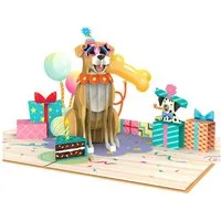 papercrush Geburtstagskarte Geburtstagshund Pop-Up Karte
