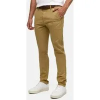 Indicode Chinohose Herren INPilli Regular-Fit Baumwollhose mit schmaler Passform mit praktischem, integriertem Gürtel