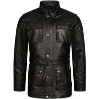 Mouflon Lederjacke Leon "Mit Gürtel – betont die Taille."
