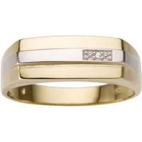 Firetti Goldring Schmuck Geschenk Gold 333 Herrenring Goldring Siegelring, mit Brillant