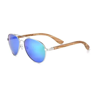 Earth Wood Sayulita Polarisierte Sonnenbrille - Braun/Blau-Grün