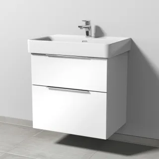 Sanipa 3way Waschtischunterbau zu Laufen Pro S Waschtisch mit 2 Auszügen, Weiß-Glanz UF76778
