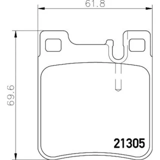 Hella Bremsbel?ge hinten Chrysler Mercedes 2,8