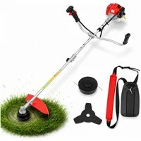 Hecht Benzin-Freischneider Motorsense 129 BTS mit Tragegurt, 25,5 cm Arbeitsbreite Messer, 43 cm Arbeitsbreite Faden, 1,1 PS