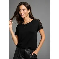 Laura Scott Kurzarmshirt mit Spitze