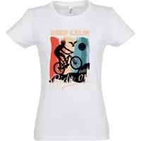 Youth Designz Print-Shirt Keep Calm Fahrrad Damen T-Shirt mit modischem Frontprint