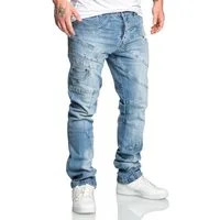 Amaci&Sons Stretch-Jeans KAUAI Regular Slim Jeans Herren Regular Slim Denim Design Hose