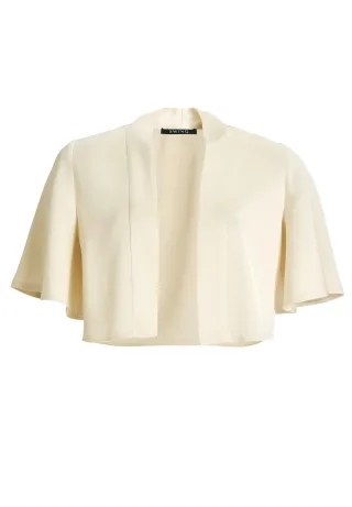 SWING - Satin Bolero mit weiten Ärmeln champagne beige - Gr. - 44