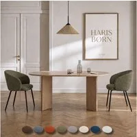 Haris Børn Esszimmerstuhl mit Armlehnen - Hochwertige Polsterstühle für Esszimmer (Set, 2 St), Premium Esszimmer Stühle & Wohnzimmer Stühle