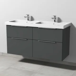 Sanipa 3way Waschtischunterbau zu Geberit iCon Light Waschtisch mit 4 Auszügen, Anthrazit-Matt UM57722