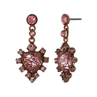 konplott - Ohrringe - Hearts for Us pink