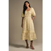 LAURA ASHLEY Druckkleid Laura Ashley Midaxi-Kleid mit Priory Blumenmuster (1-tlg)