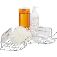 relaxdays Duschkorb Eck Duschablage ohne Bohren