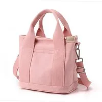 Cachito Handtasche Schultertasche Canvas, Umhängetasche Tote Bag mit Reißverschluss