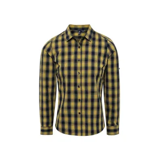 Premier - "Mulligan" Hemd für Damen Langärmlig (Camel/Marineblau)